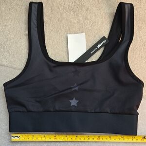Athleta Black Sports Bra with Star Accents, NWT, XS, Cor Brand